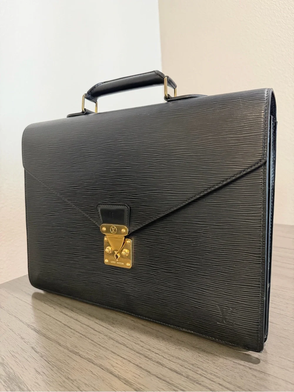Louis Vuitton Black Epi Leather Briefcase